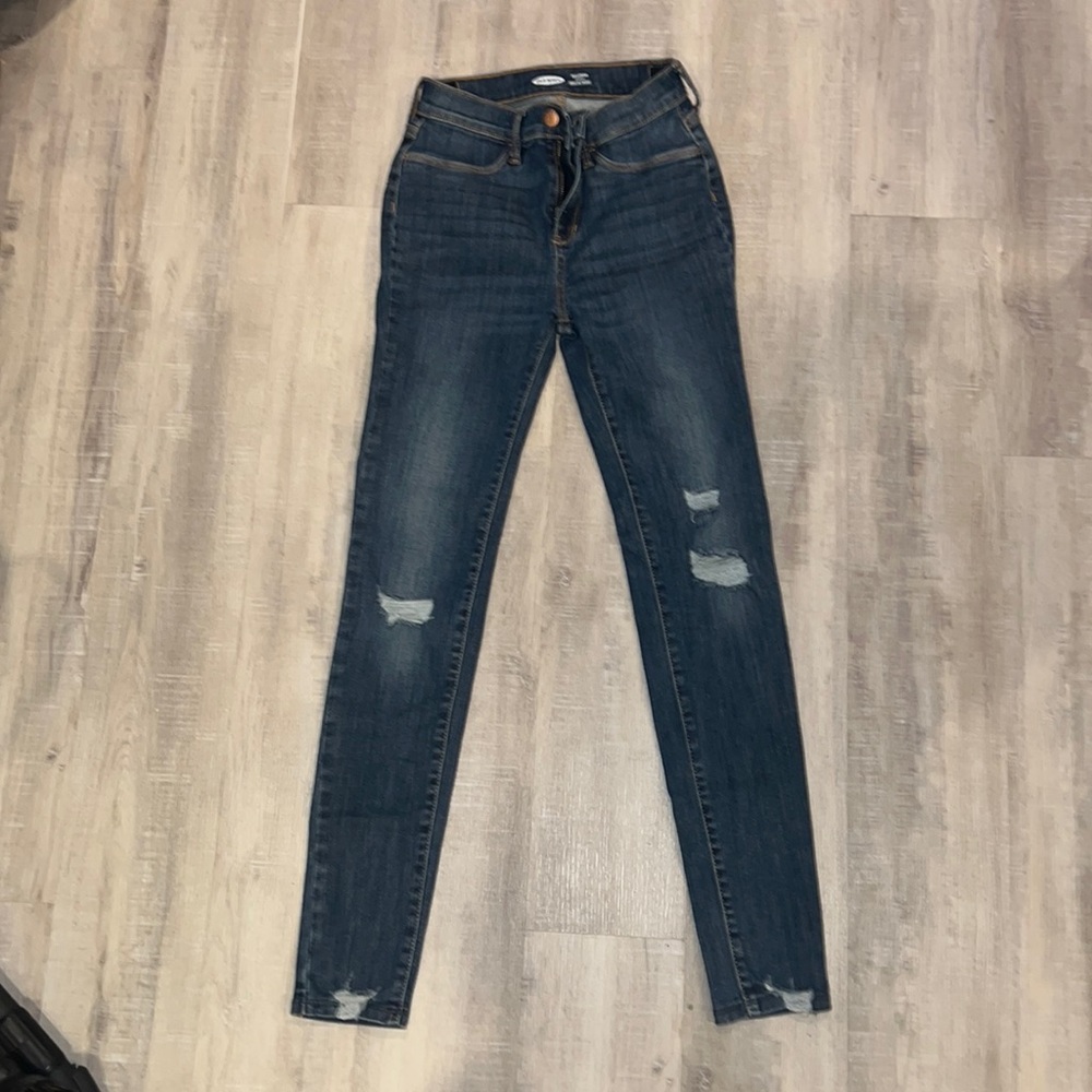 old navy dark wash ballerina jeans